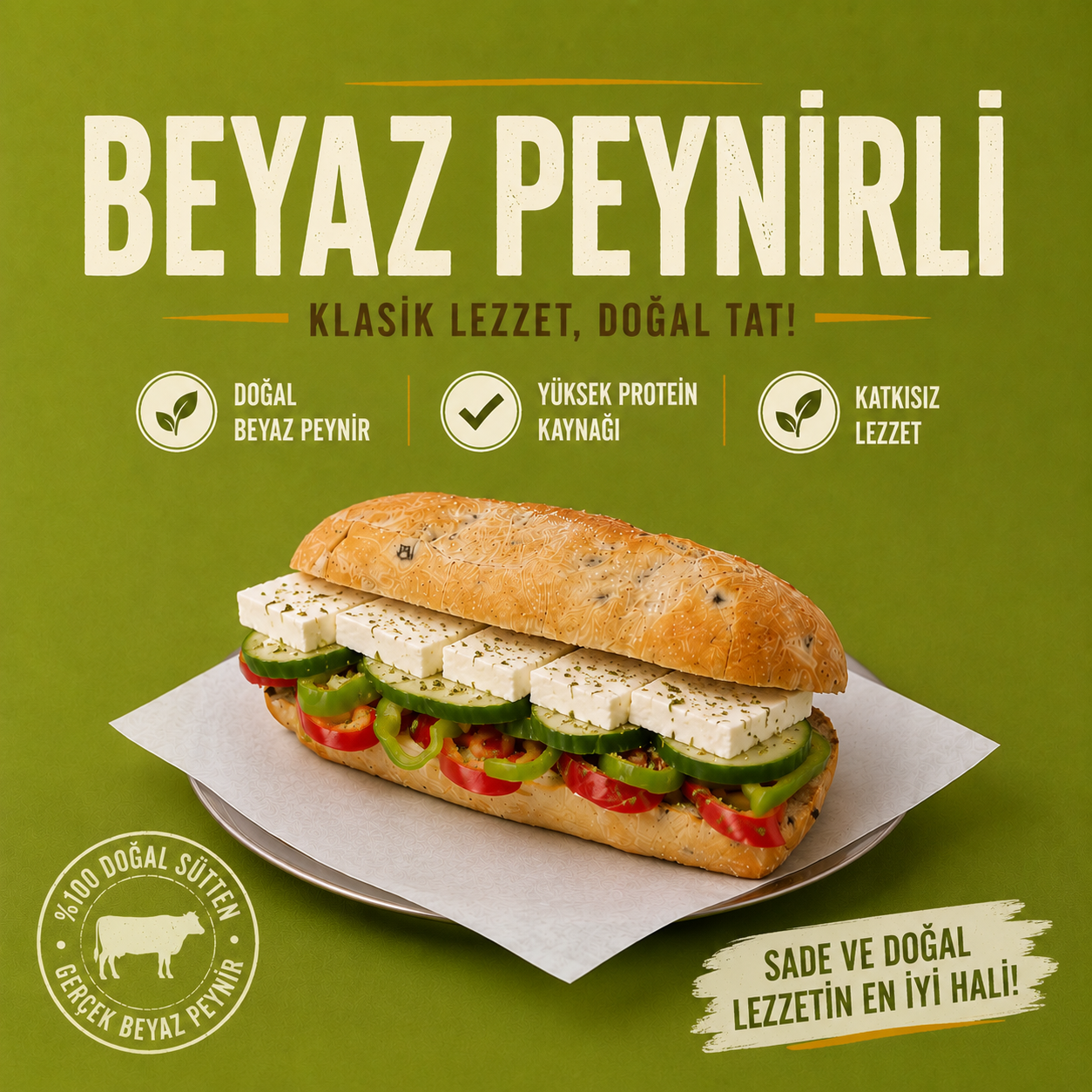 Beyaz Peynirli Sandviç